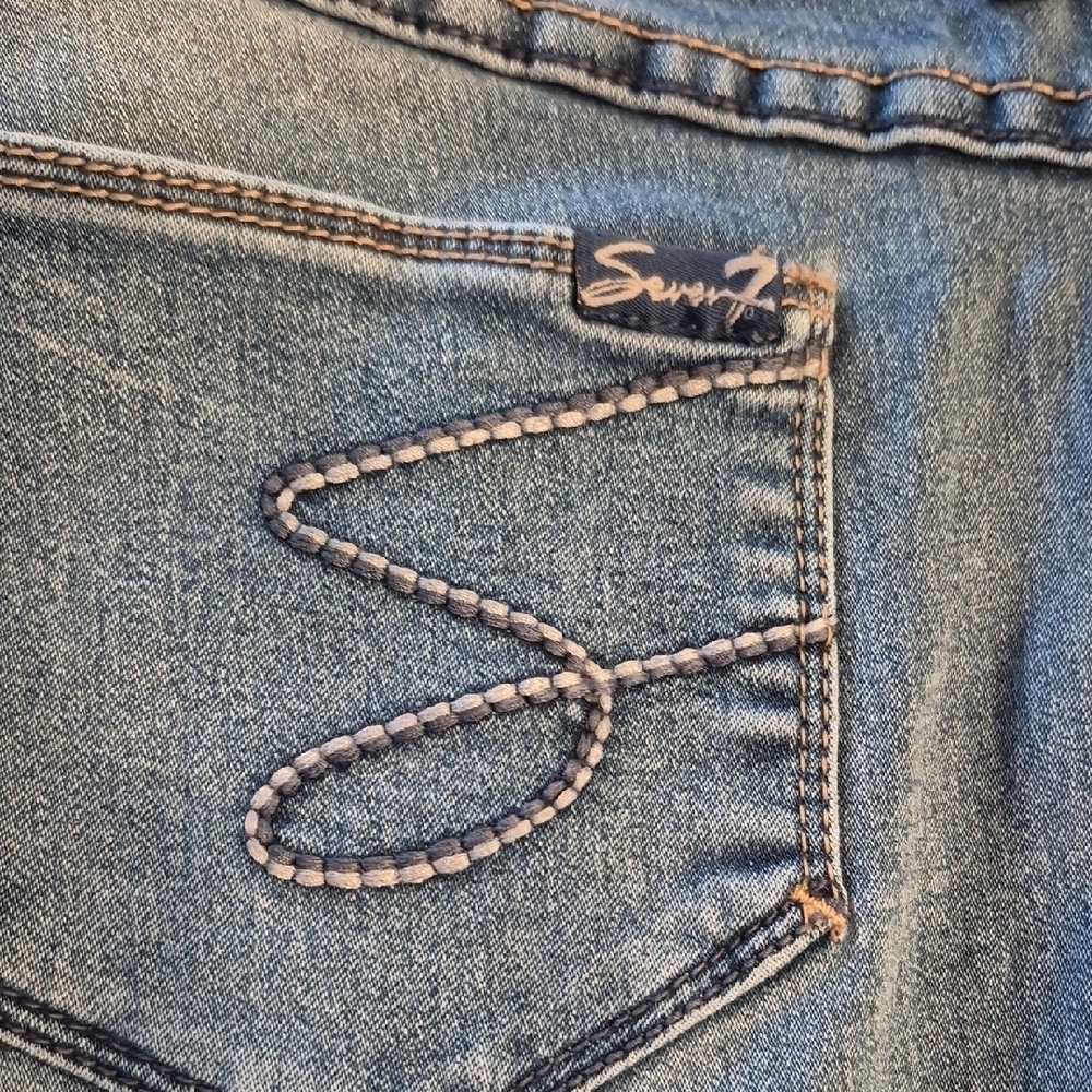 Seven7 Women's Light Blue Skinny Jeans - Picture 6 of 11